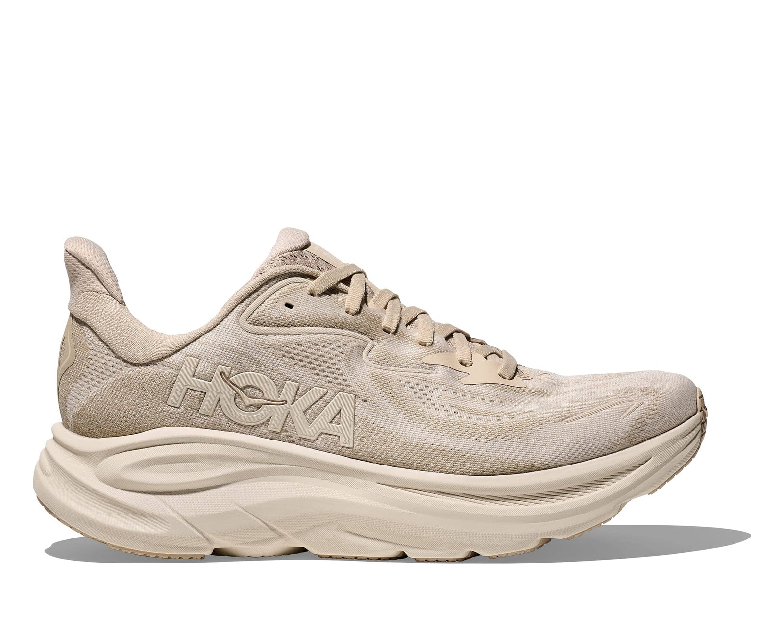 Hoka Men's Clifton 10 Road Running Shoes Oatmeal / Oat Milk Regular (D) US 7