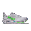 Hoka Men's Clifton 10 Road Running Shoes Ash Grey / Neon Green Regular (D) US 8.5