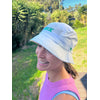 Bix Ultra Light Bucket Hat – White with Green Logo