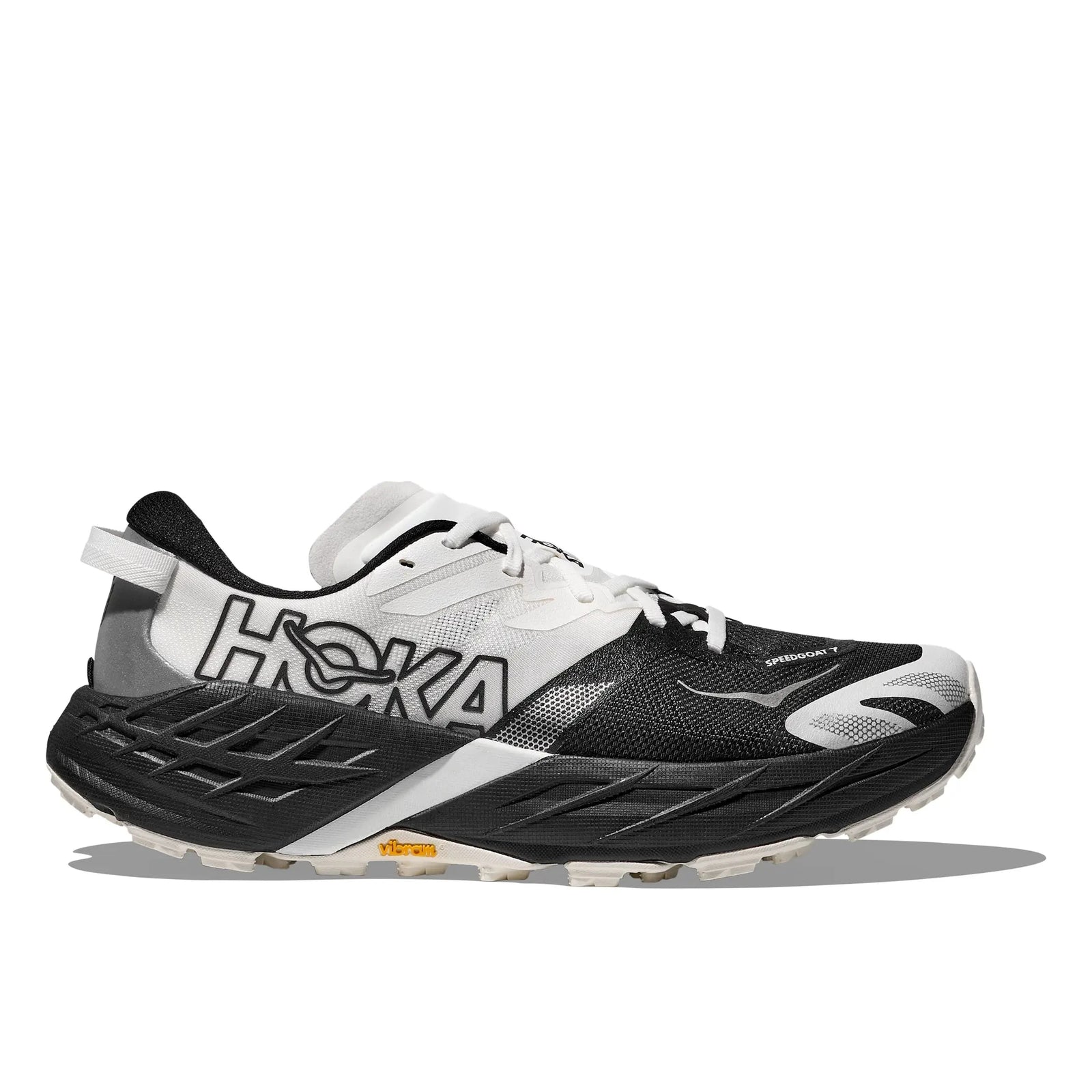 Hoka Men's Speedgoat 7 Trail Running Shoes Black / White Regular (D) US 8