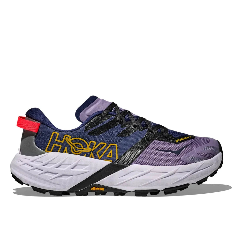 Hoka Women's Speedgoat 7 Trail Running Shoes Berry Jam / Starlight Glow Regular (B) US 6.5