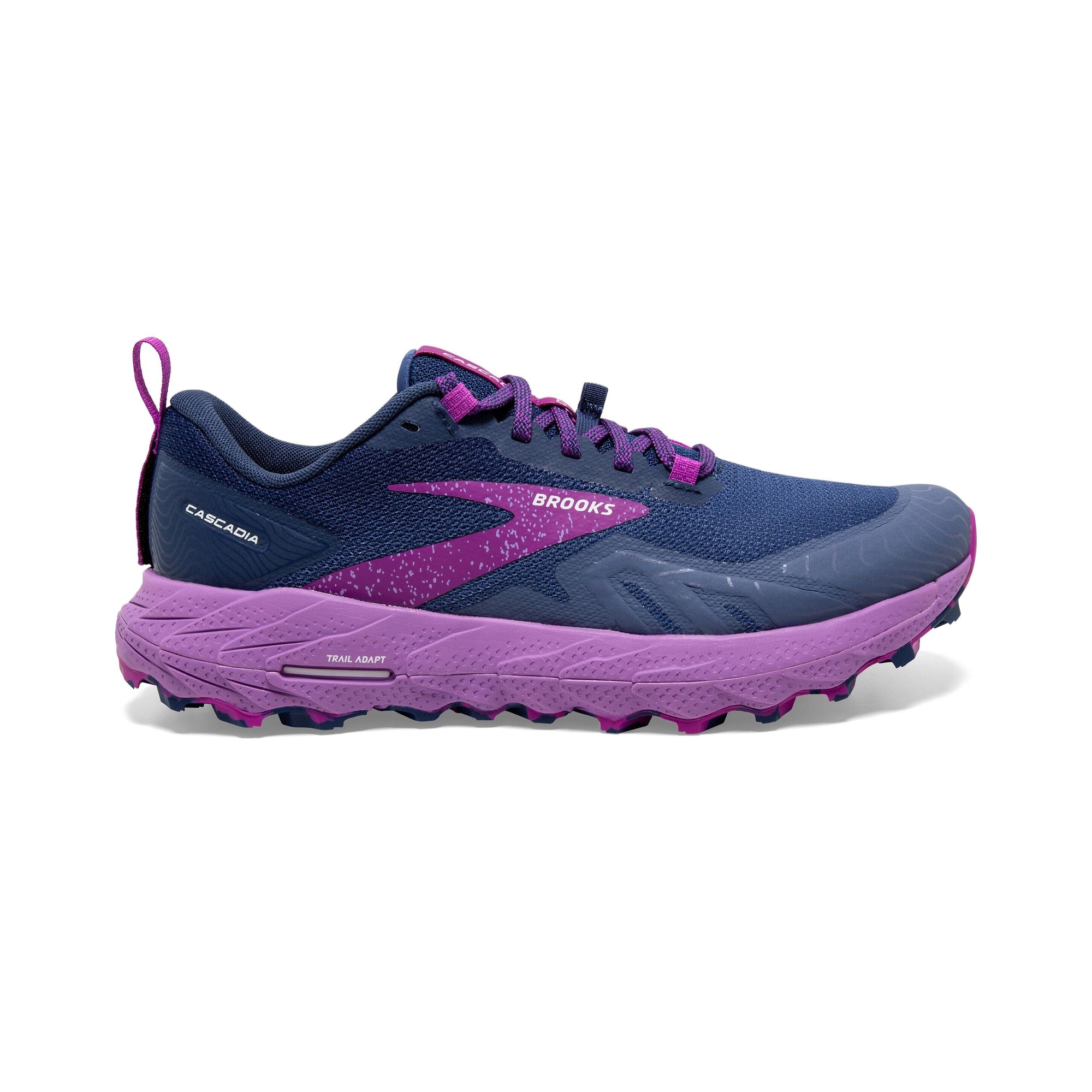 Brooks Women's Cascadia 17 Trail Running Shoes Navy/Purple/Violet US 6.5 Medium