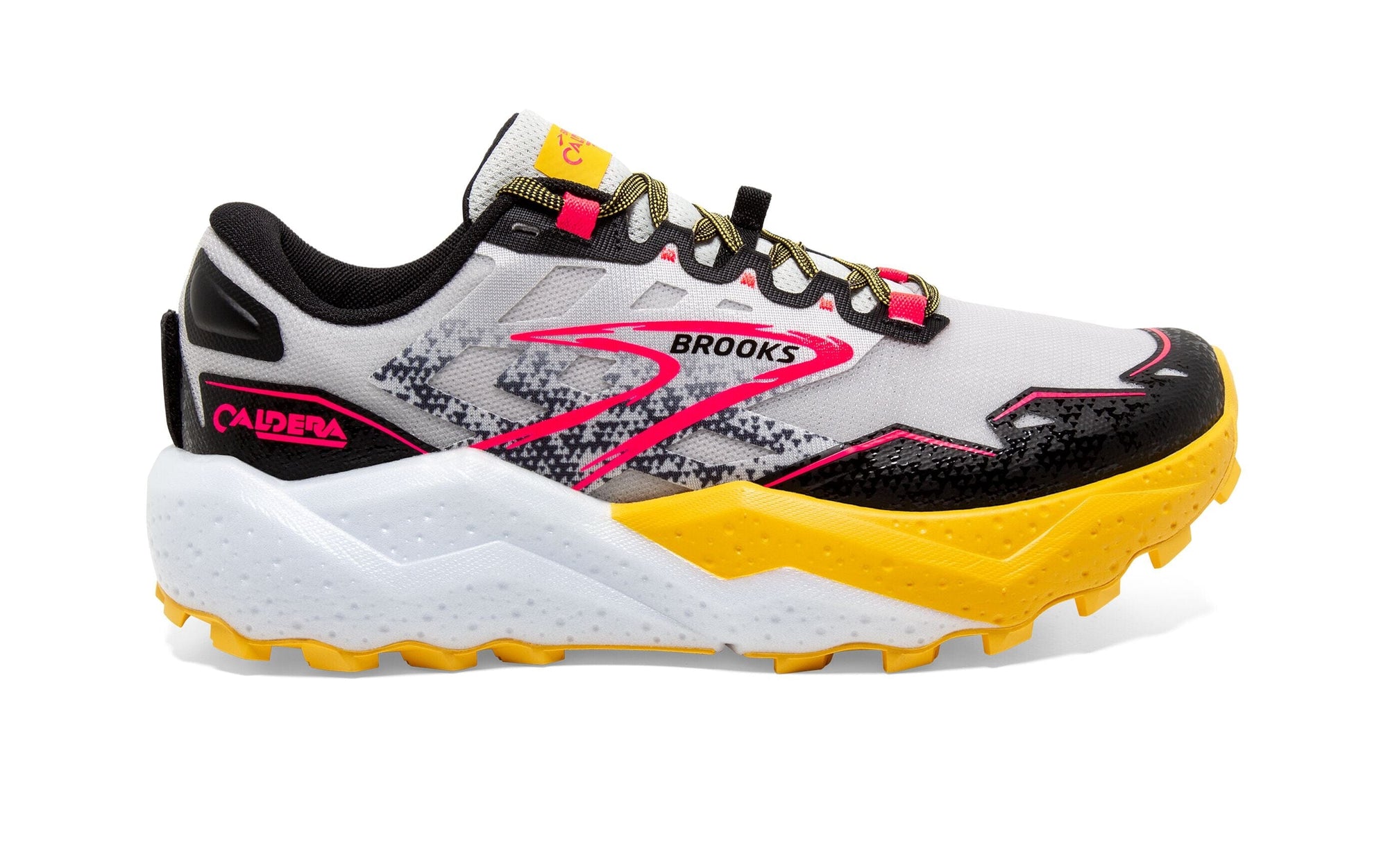 Brooks Women's Caldera 7 Trail Running Shoes Lunar Rock/Lemon Chrome/Black US 7 