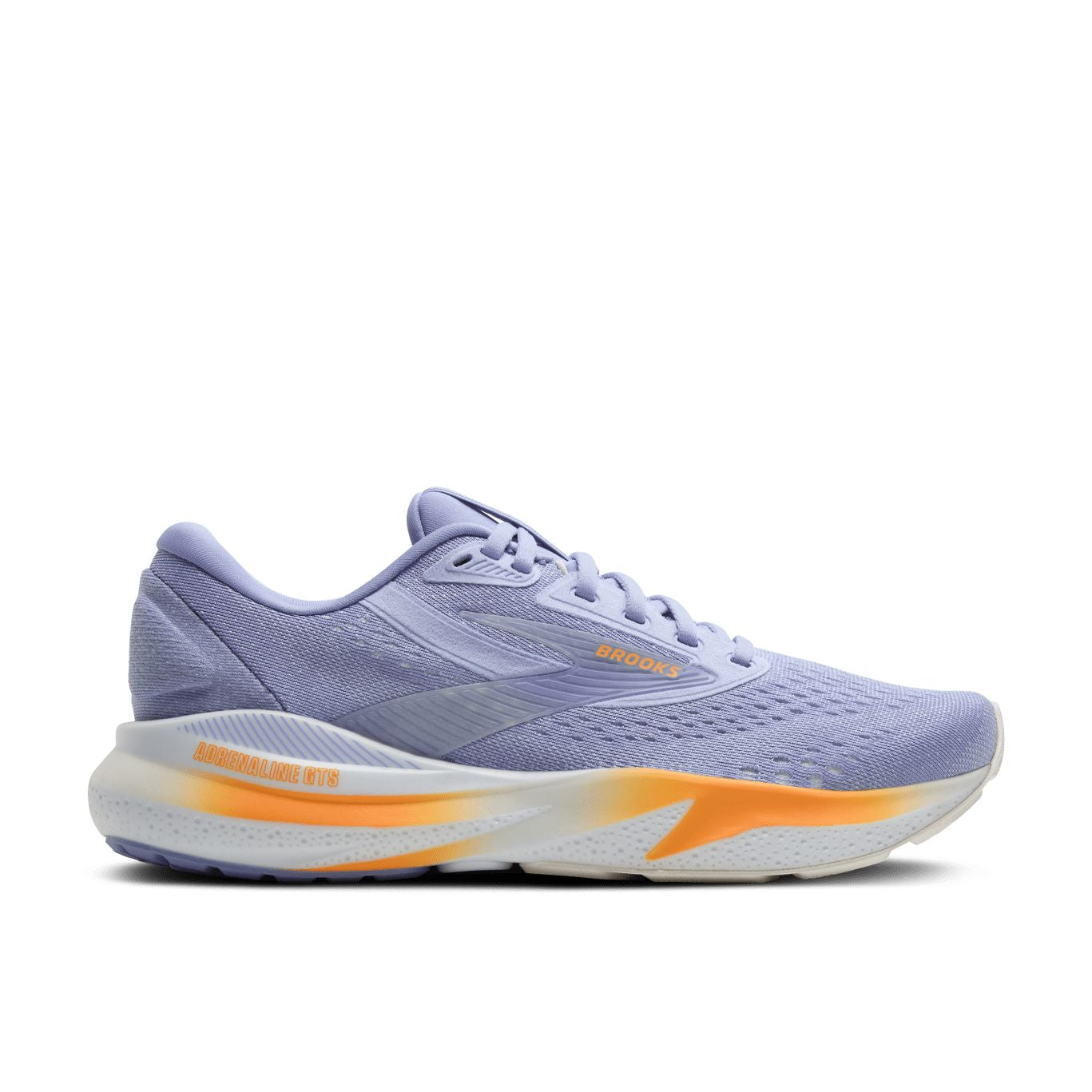 Brooks 女用 Adrenaline GTS 24 公路跑鞋 - 藍鷺/白色/橘色