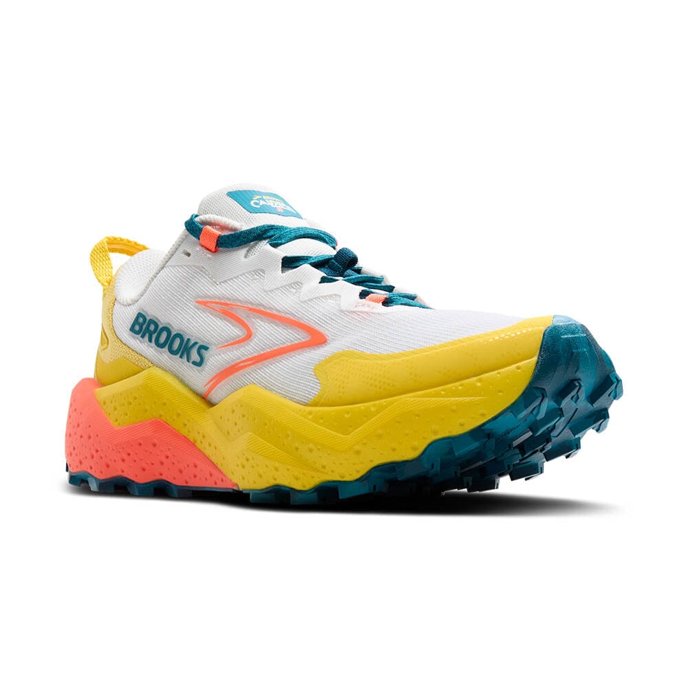 Brooks Women's Caldera 8 Trail Running Shoes Bif of Blue/Quince/Flame Medium (B) US 6
