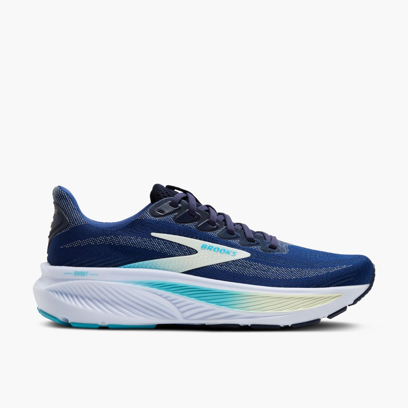 Brooks Women's Ghost 17 Road Running Shoes - Navy/Green/Turquoise