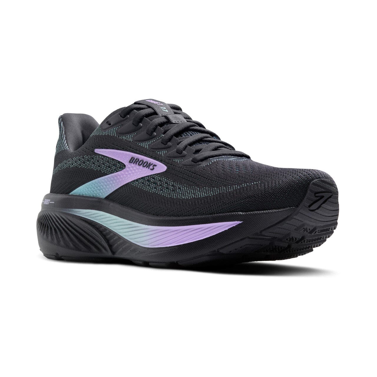Brooks Women's Ghost 17 Road Running Shoes Grey/Clearwater/Purple Medium (B) US 7