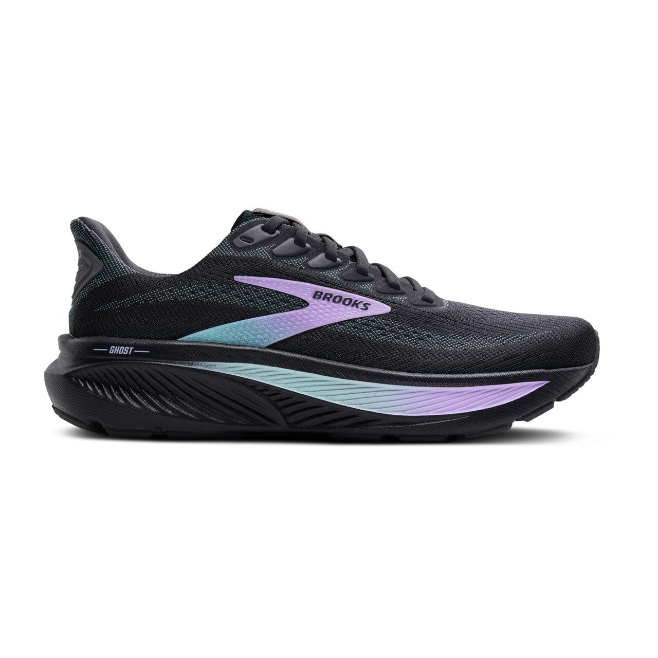 Brooks Women's Ghost 17 Road Running Shoes Grey/Clearwater/Purple Medium (B) US 7