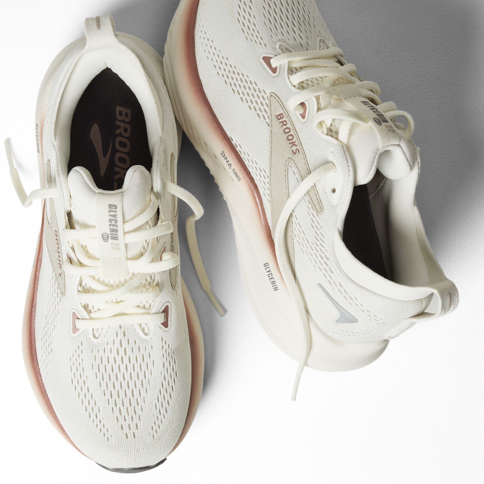 Brooks Women's Glycerin 22 Road Running Shoes Coconut/Chateau/Rose Medium (B) US 6