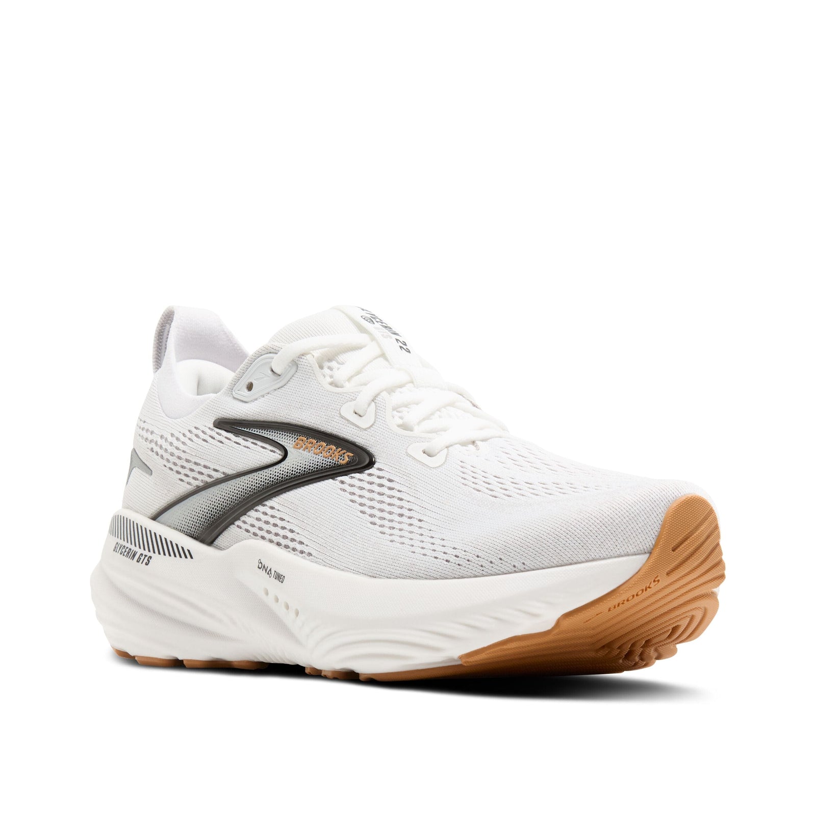 Brooks Women's Glycerin GTS 22 Road Running Shoes White/Grey/Black Medium (B) US 6.5