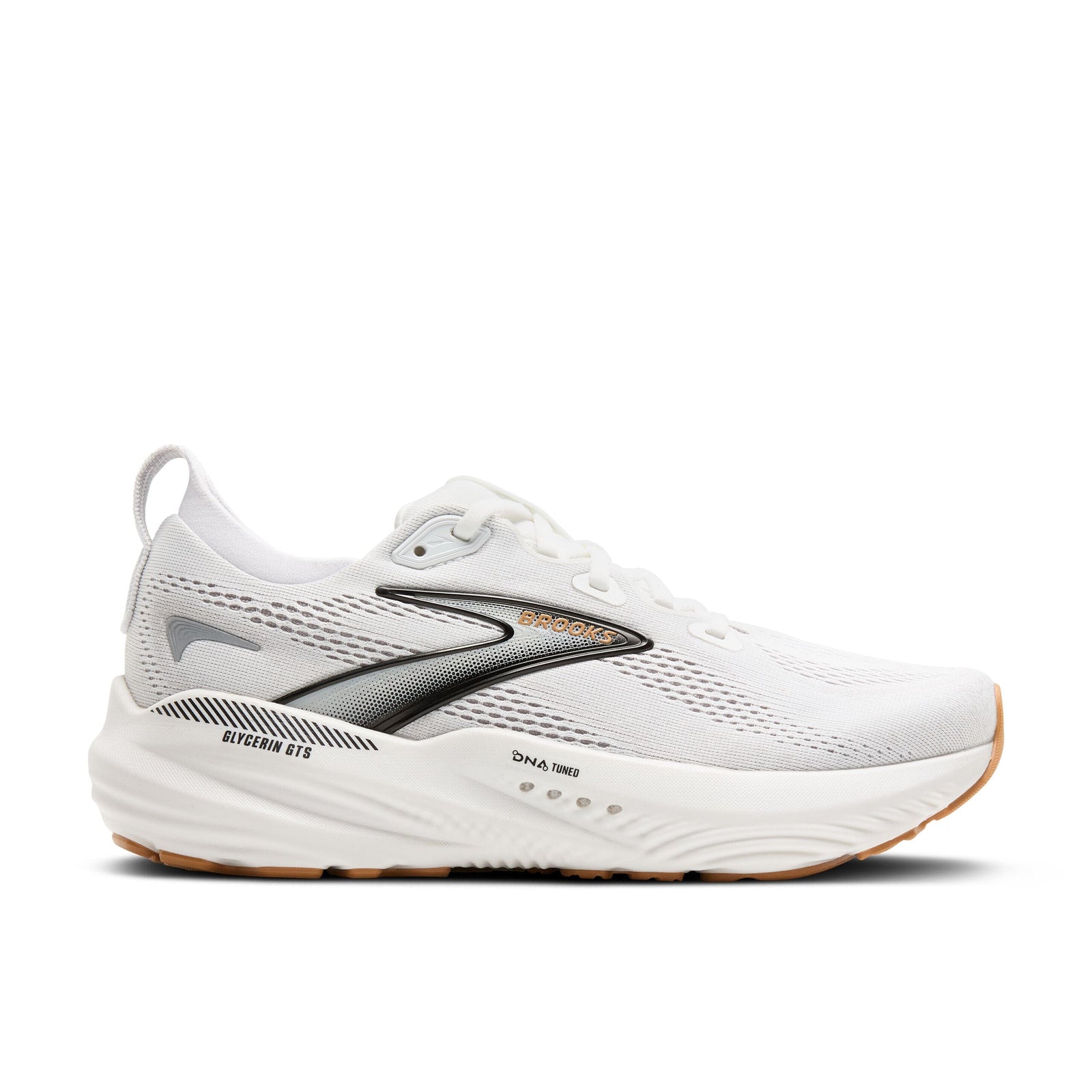 Brooks Women's Glycerin GTS 22 Road Running Shoes White/Grey/Black Medium (B) US 6.5