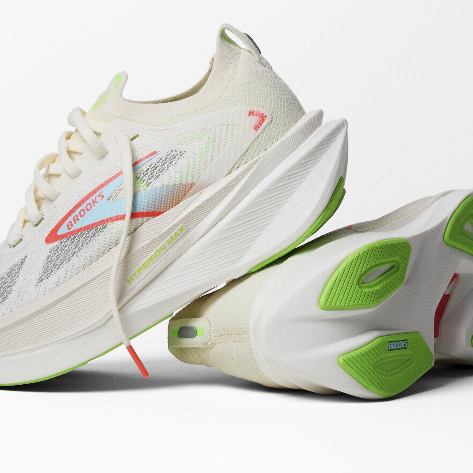 Brooks Hyperion Max 3 Women's Road Running Shoes Coconut/Green Gecko/Pink Clay Medium (D) US 6