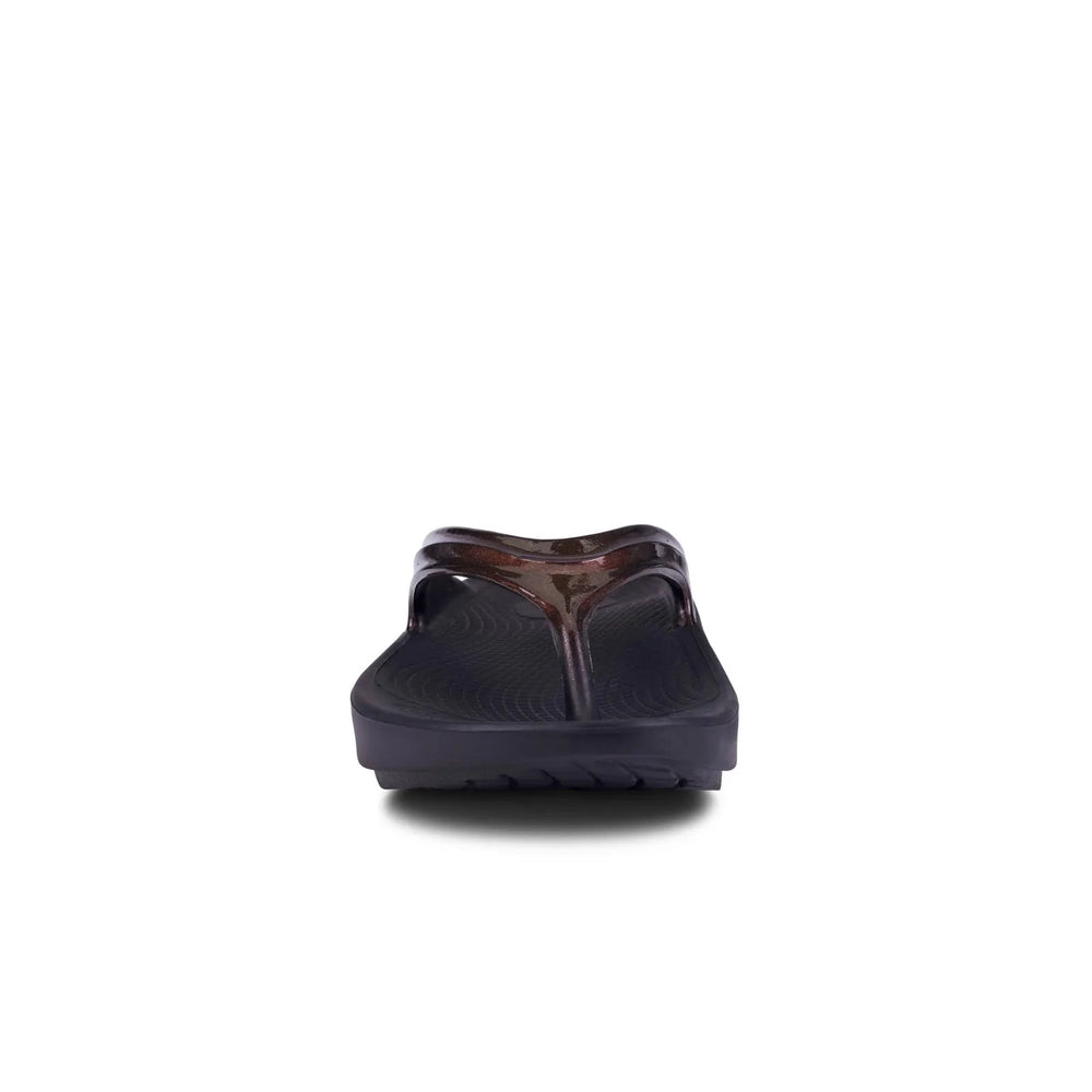 OOFOS Women's OOlala Thong Luxe Sandal - Carbernet
