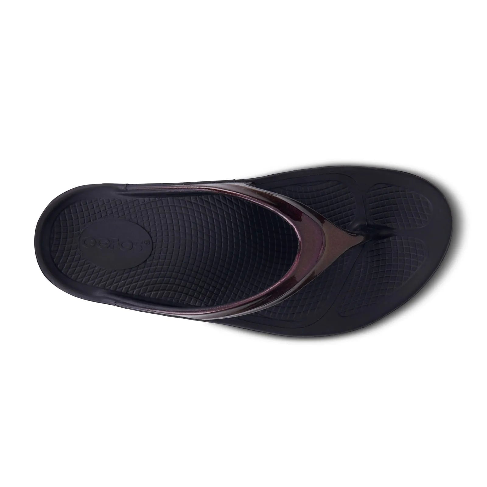 OOFOS Women's OOlala Thong Luxe Sandal - Carbernet
