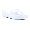 OOFOS Women's OOmega OOlala Thong Sandal - White 