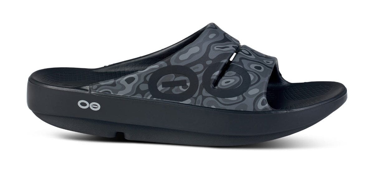 OOFOS Unisex OOahh Sport Slide Sandal - Black Water Camo 