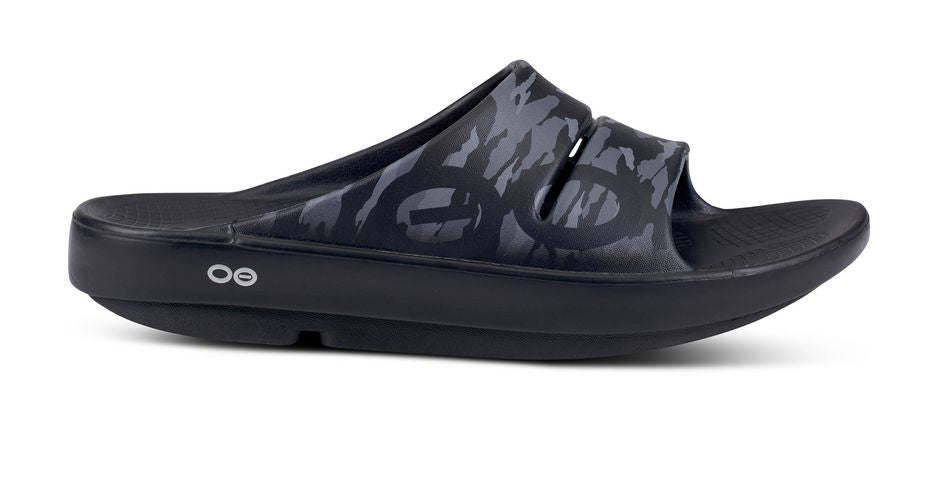 OOFOS Unisex OOahh Sport Slide Sandal - Black Camo 