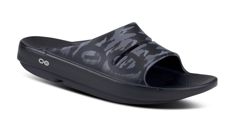 OOFOS Unisex OOahh Sport Slide Sandal - Black Camo Black Camo US M7/W9 EU 40 