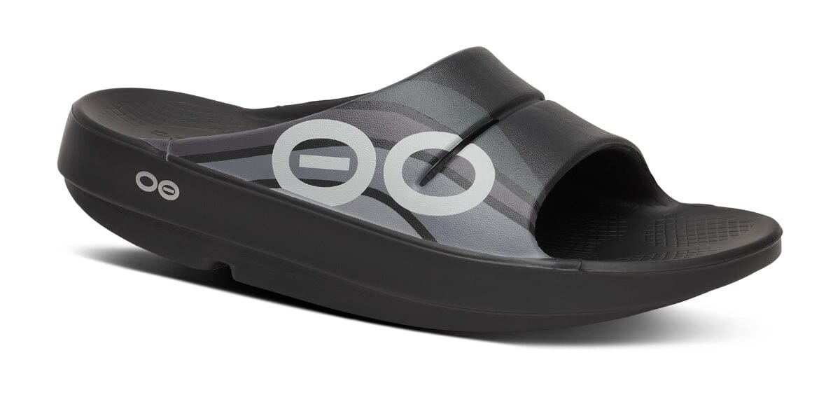 OOFOS Unisex OOahh Sport Slide Sandal - Black Wave Flow Black Camo US M7/W9 EU 40 