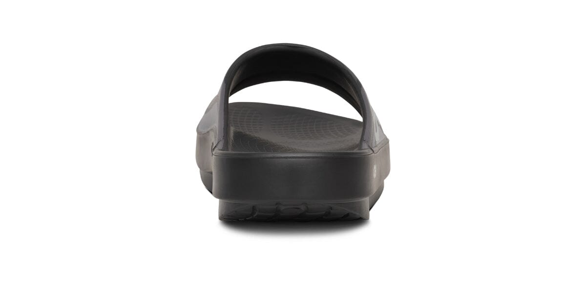 OOFOS Unisex OOahh Sport Slide Sandal - Black Wave Flow 