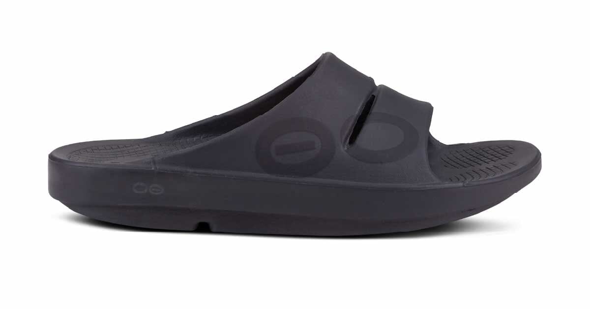 OOFOS Unisex OOahh Sport Slide Sandal - Matte Black Matte Black US M3/W5 EU 36 