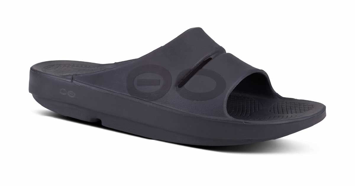 OOFOS Unisex OOahh Sport Slide Sandal - Matte Black Matte Black US M3/W5 EU 36 