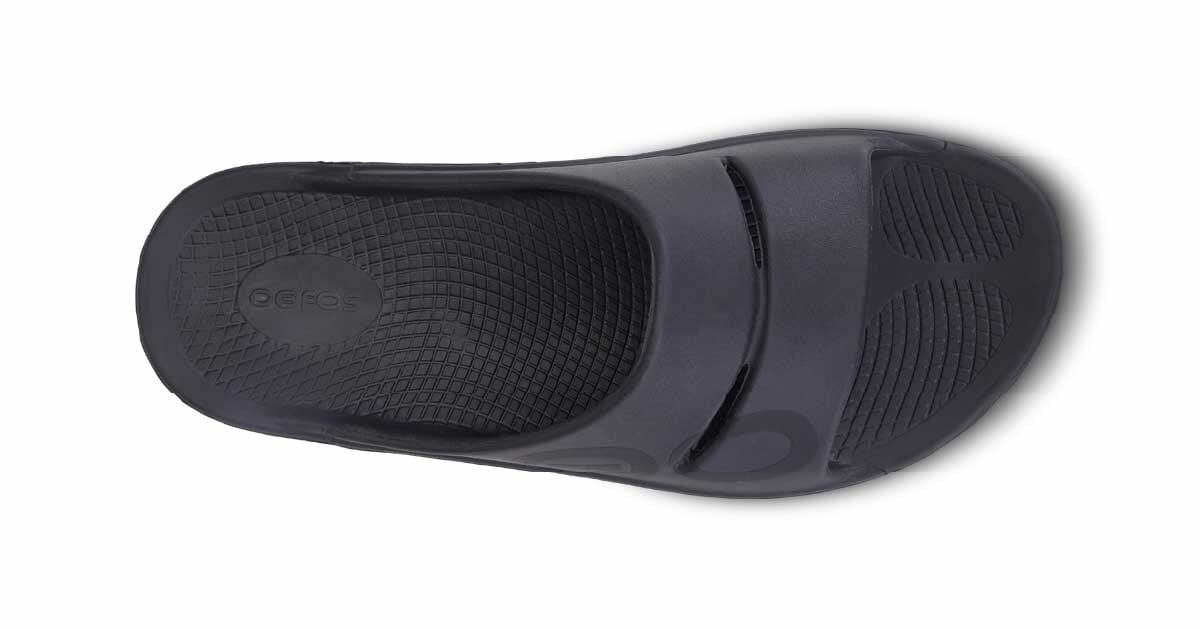 OOFOS Unisex OOahh Sport Slide Sandal - Matte Black 