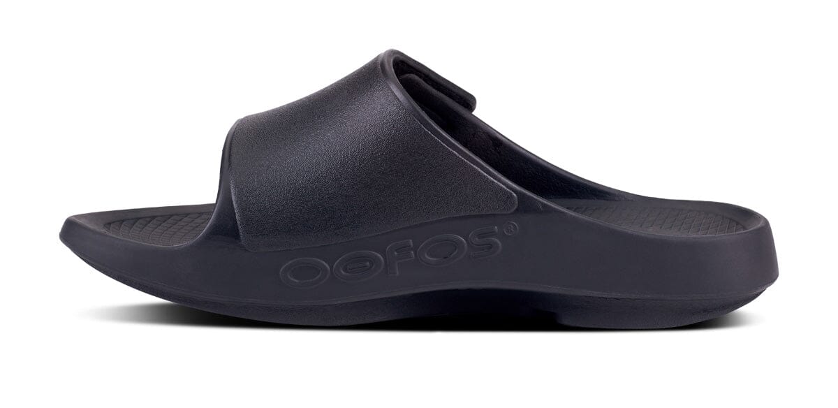 OOFOS Unisex OOahh Sport Flex Slide Sandal - Matte Black 
