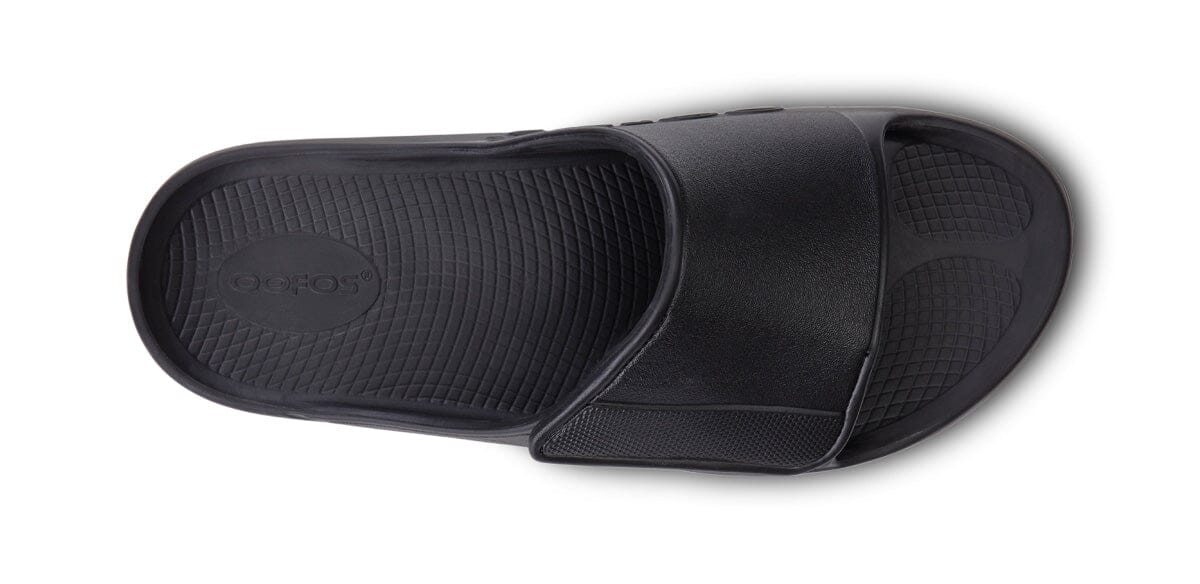 OOFOS Unisex OOahh Sport Flex Slide Sandal - Matte Black 