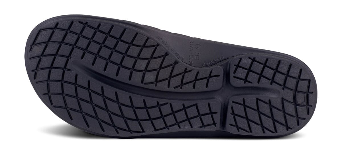 OOFOS Unisex OOahh Sport Flex Slide Sandal - Matte Black 