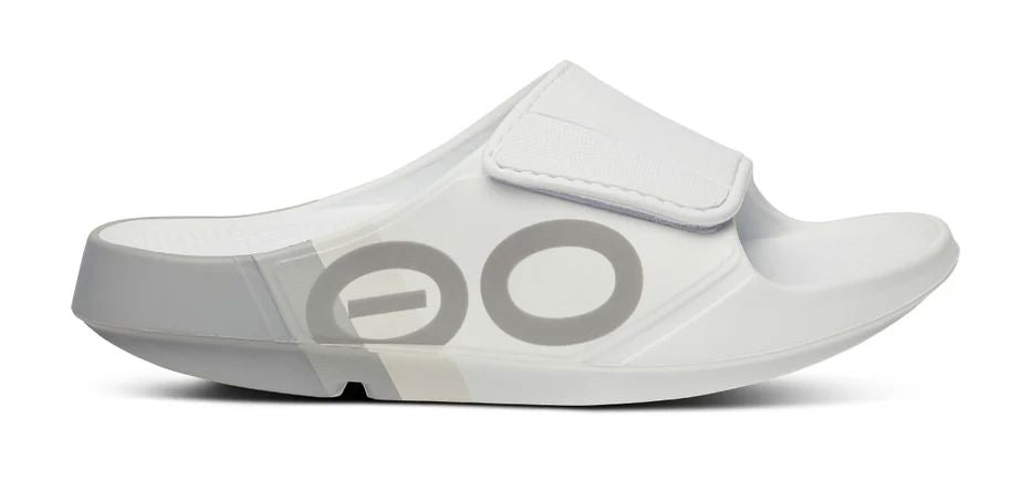 OOFOS Unisex OOahh Sport Flex Slide Sandal - Smoke Rally 