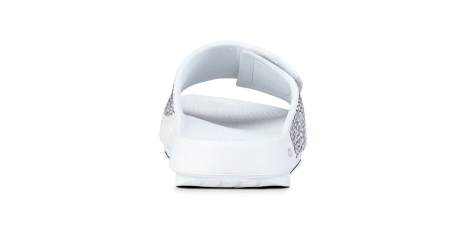 OOFOS Unisex OOahh Sport Flex Limited Slide Sandal - White Labyrinth 