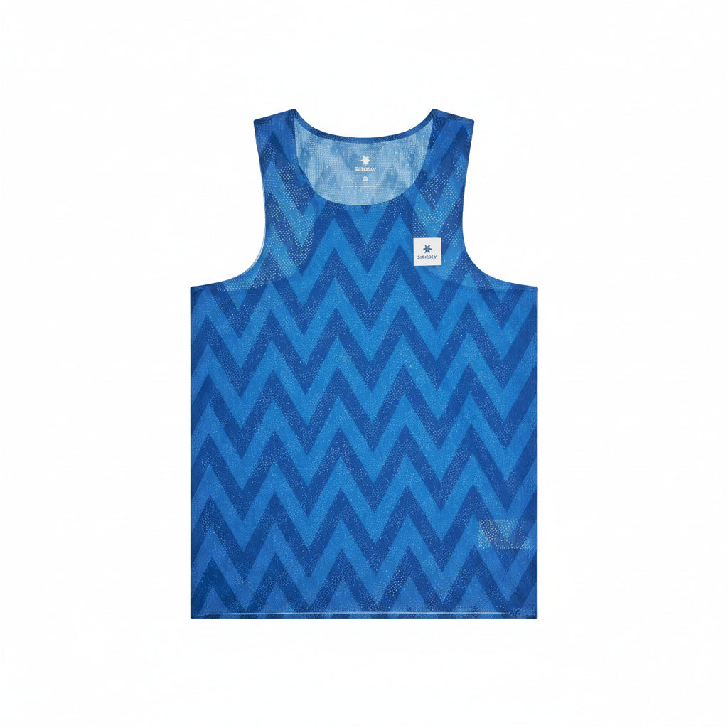 Saysky Men's Zig Zag Flow Air Singlet Blue Zig Zag XS 
