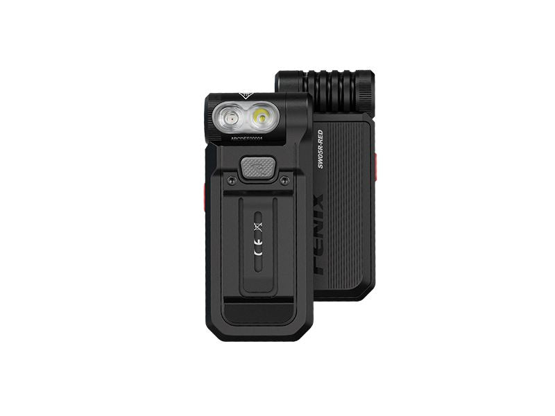 Fenix SW05R-RED Clip On Flashlight with Red Light Black 