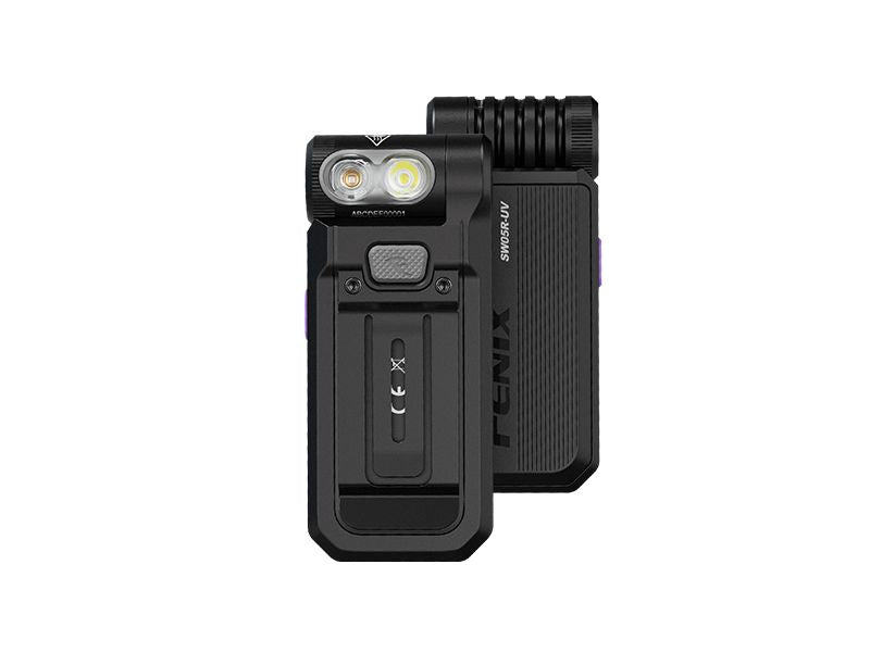 Fenix SW05R-UV Clip On Flashlight with UV Light Black 