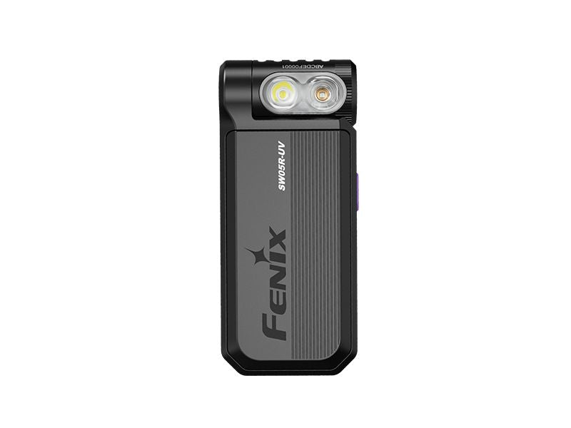 Fenix SW05R-UV Clip On Flashlight with UV Light Black 