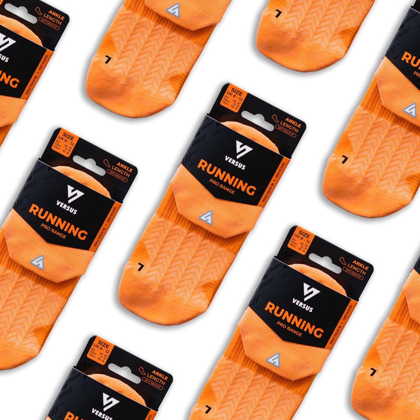 Versus Tangerine Glow Running Ankle Socks 