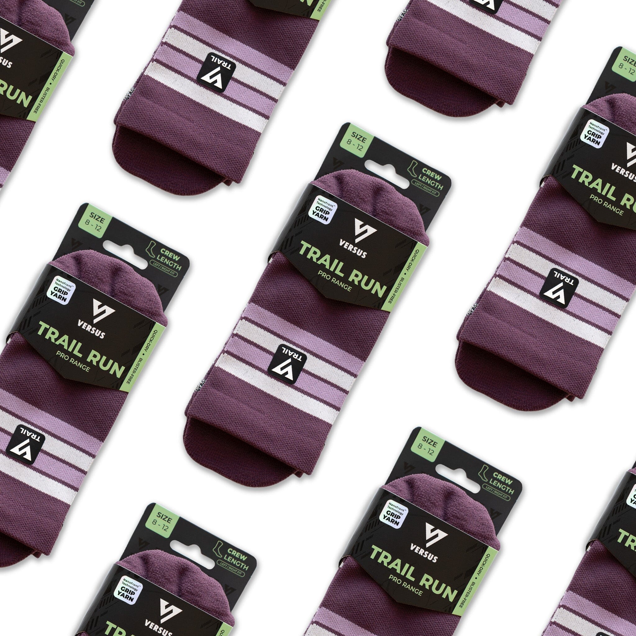 Versus Midnight Plum Trail Running Socks 