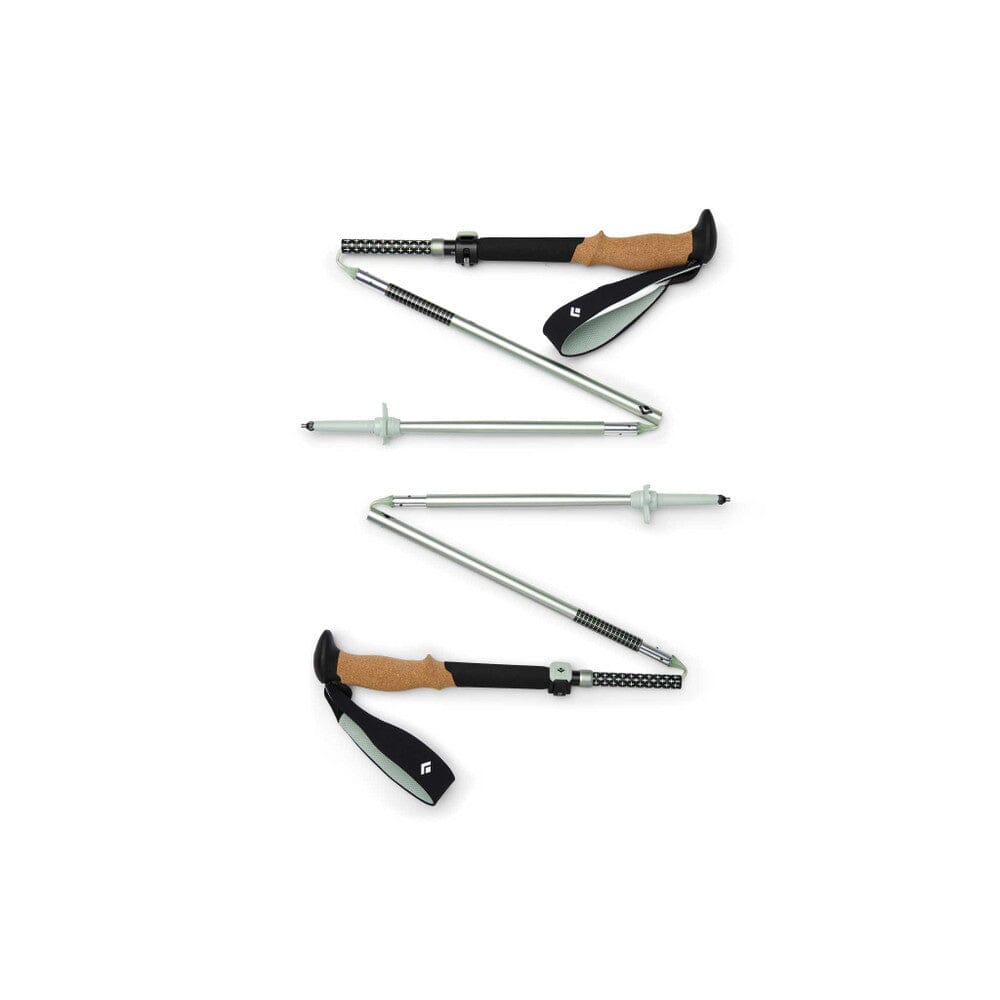 Black Diamond Pursuit FLZ Trekking Poles (1 Pair) Black/Foam Green 110-125cm 