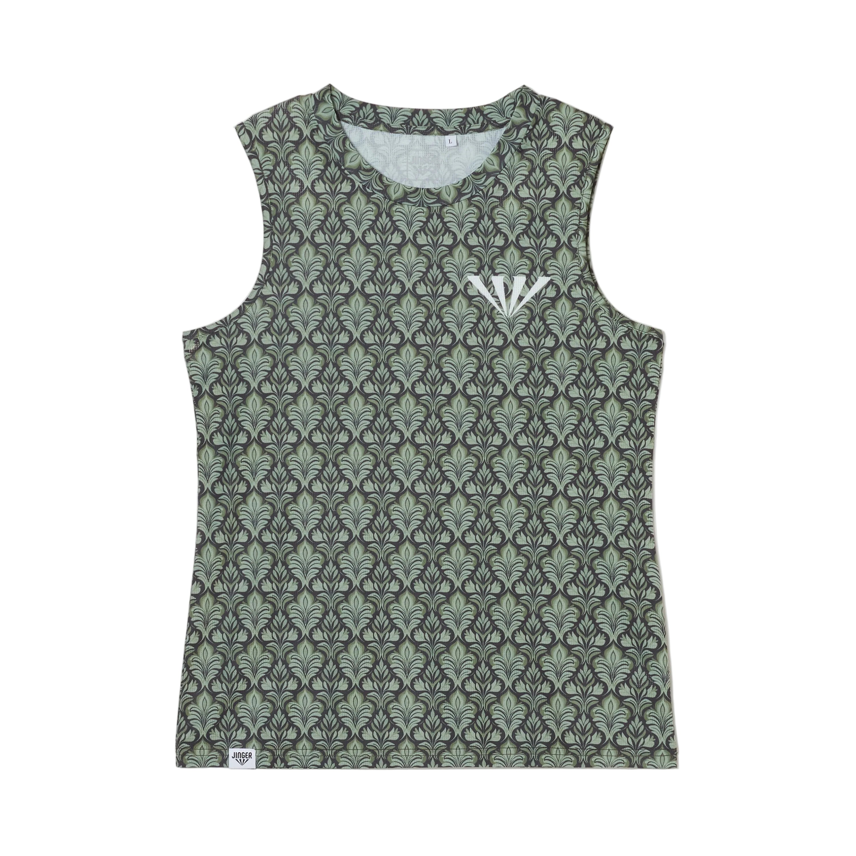 JINGER Women's Seamless Running Tank Top JF-6031 Black S 
