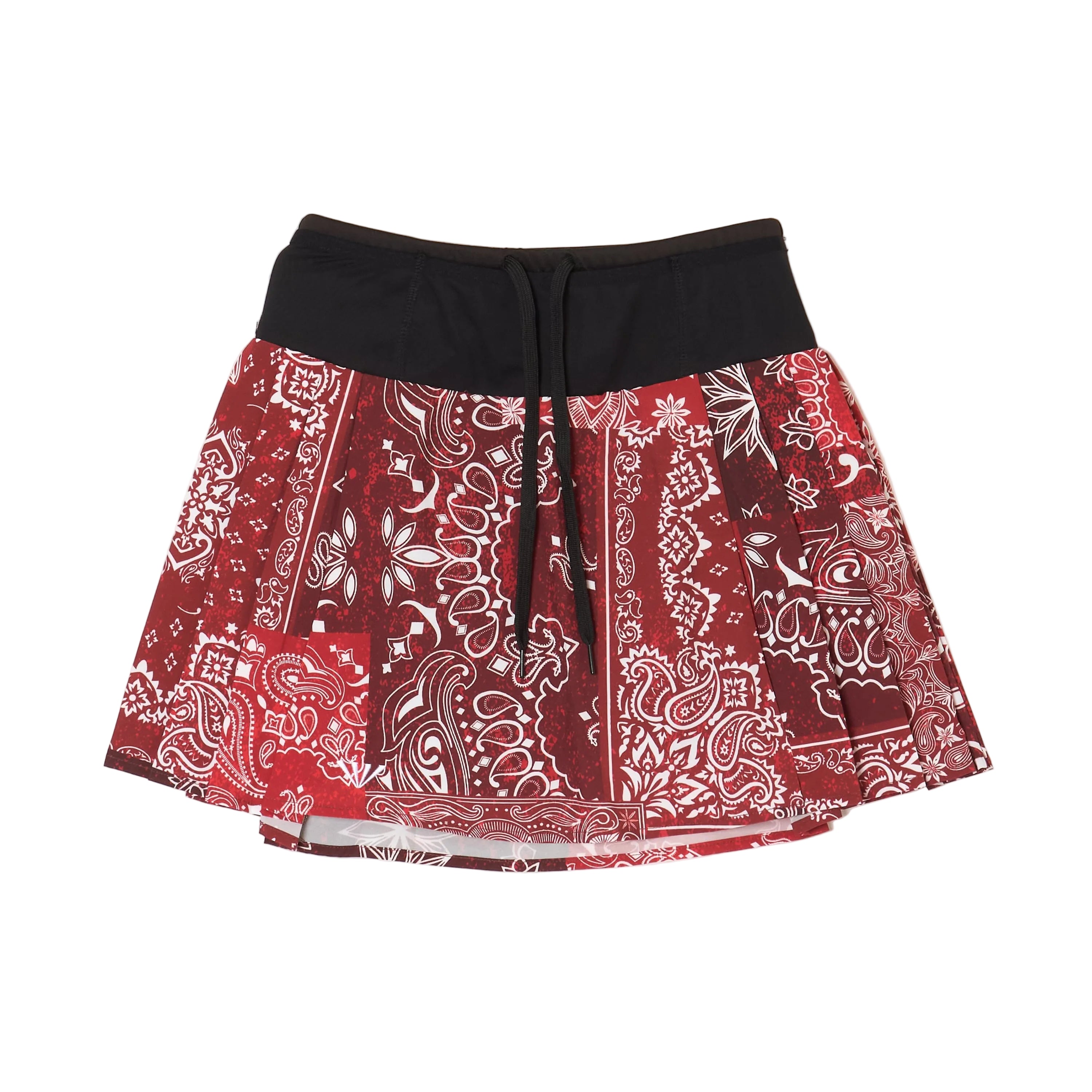 JINGER Women's Multi-Pocket Pleated Skirt J-2073 Red S 