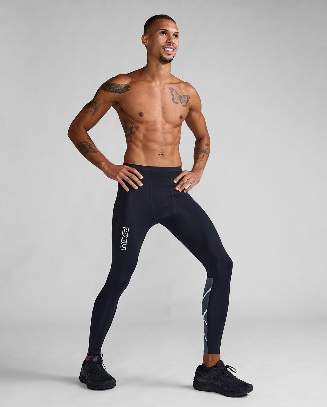 2XU Men's Light Speed React Compression Tights MA7049B 
