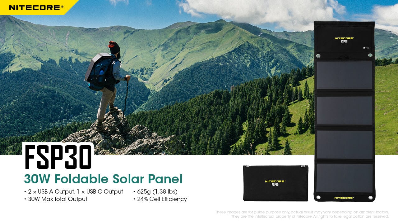 Nitecore FSP30 30W Foldable Solar Panel 