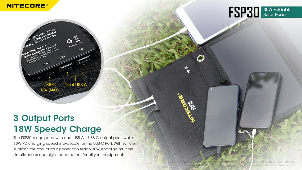 Nitecore FSP30 30W Foldable Solar Panel 