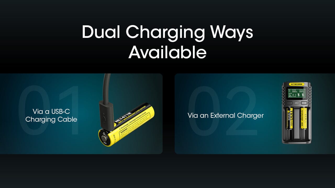 Nitecore NL1411R 1100mAh USB-C Rechargeable 14500 Battery 