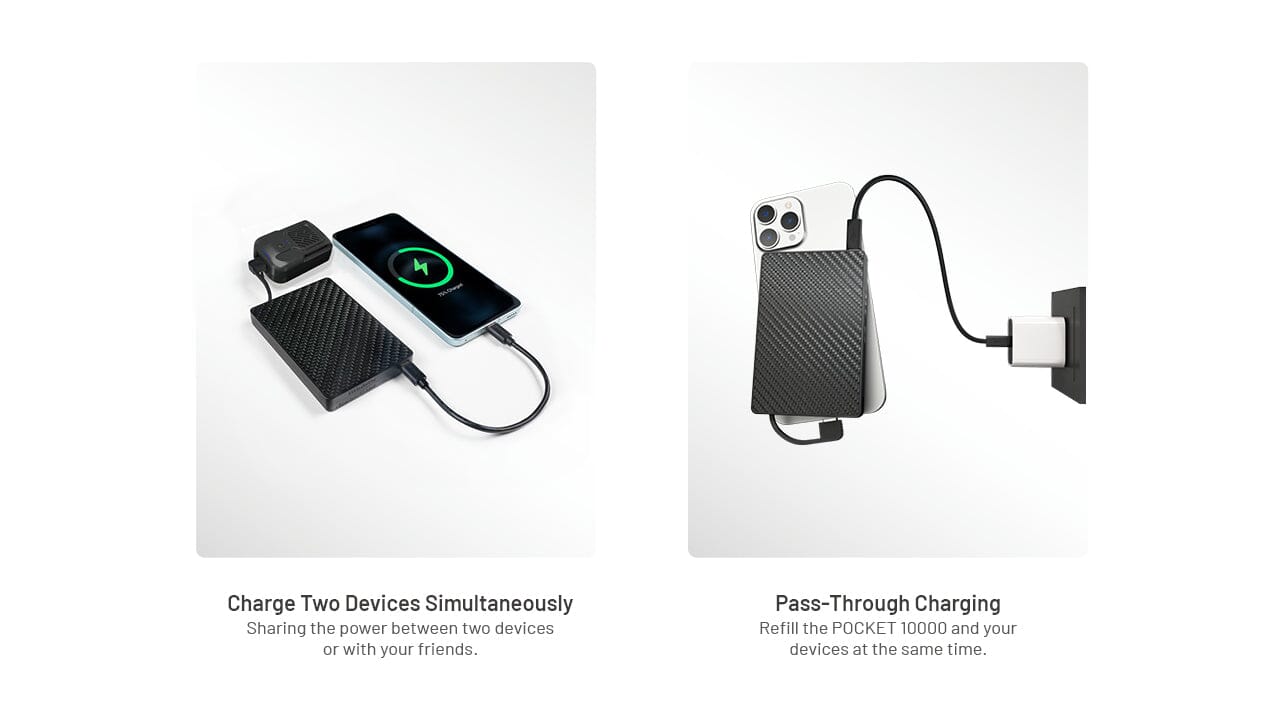 Nitecore Pocket 10000 USB-C Power Bank with Built-In Cable 
