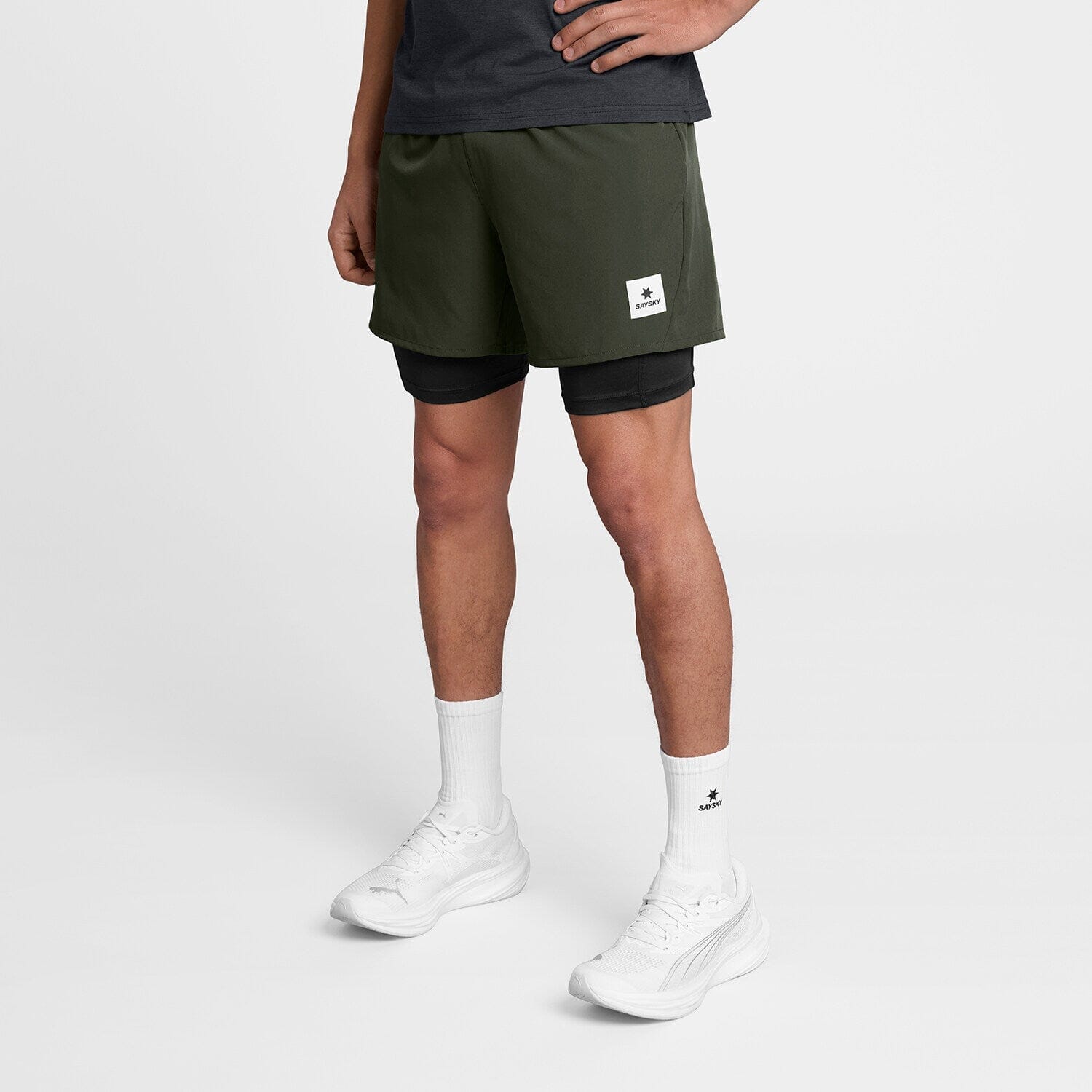 Saysky Men's 2 in 1 Pace Shorts 5''
