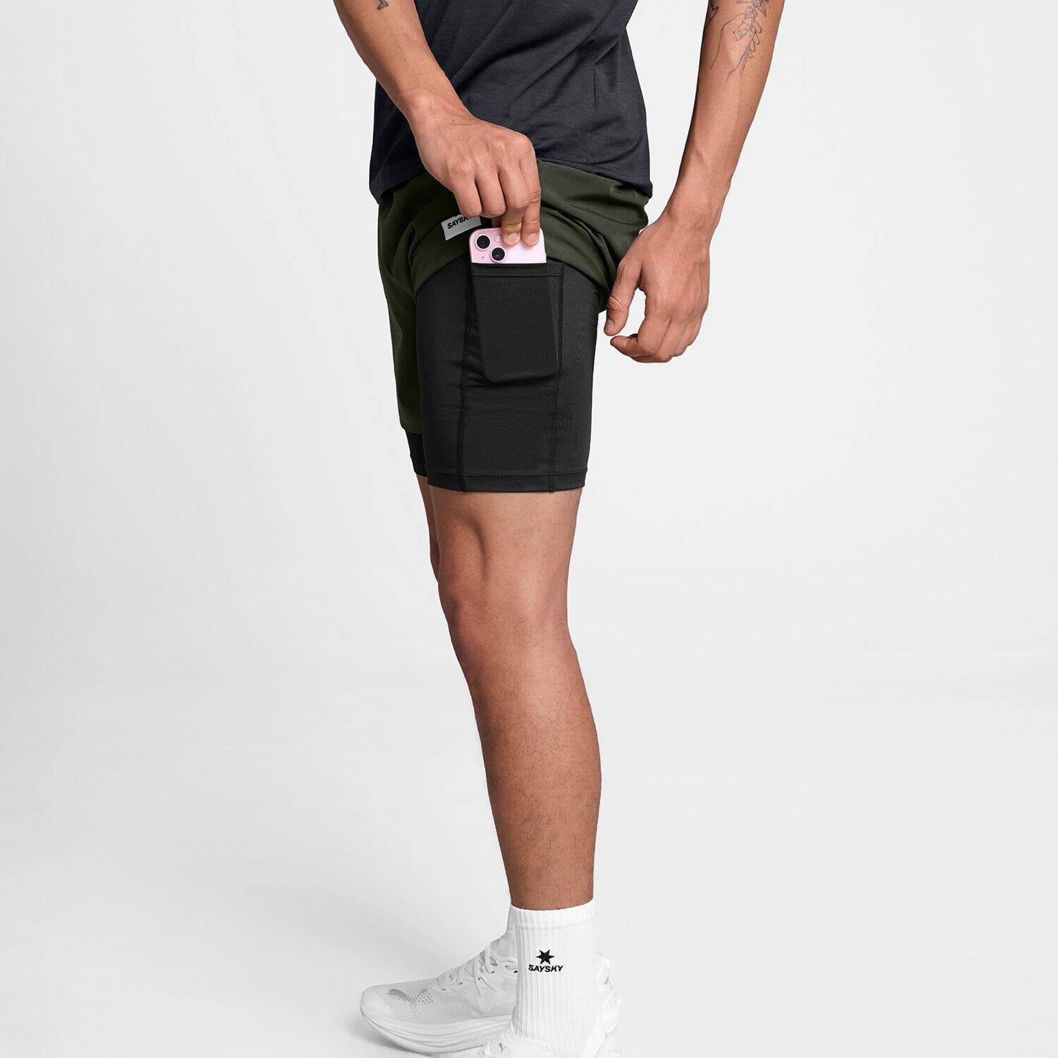 Saysky Men's 2 in 1 Pace Shorts 5''