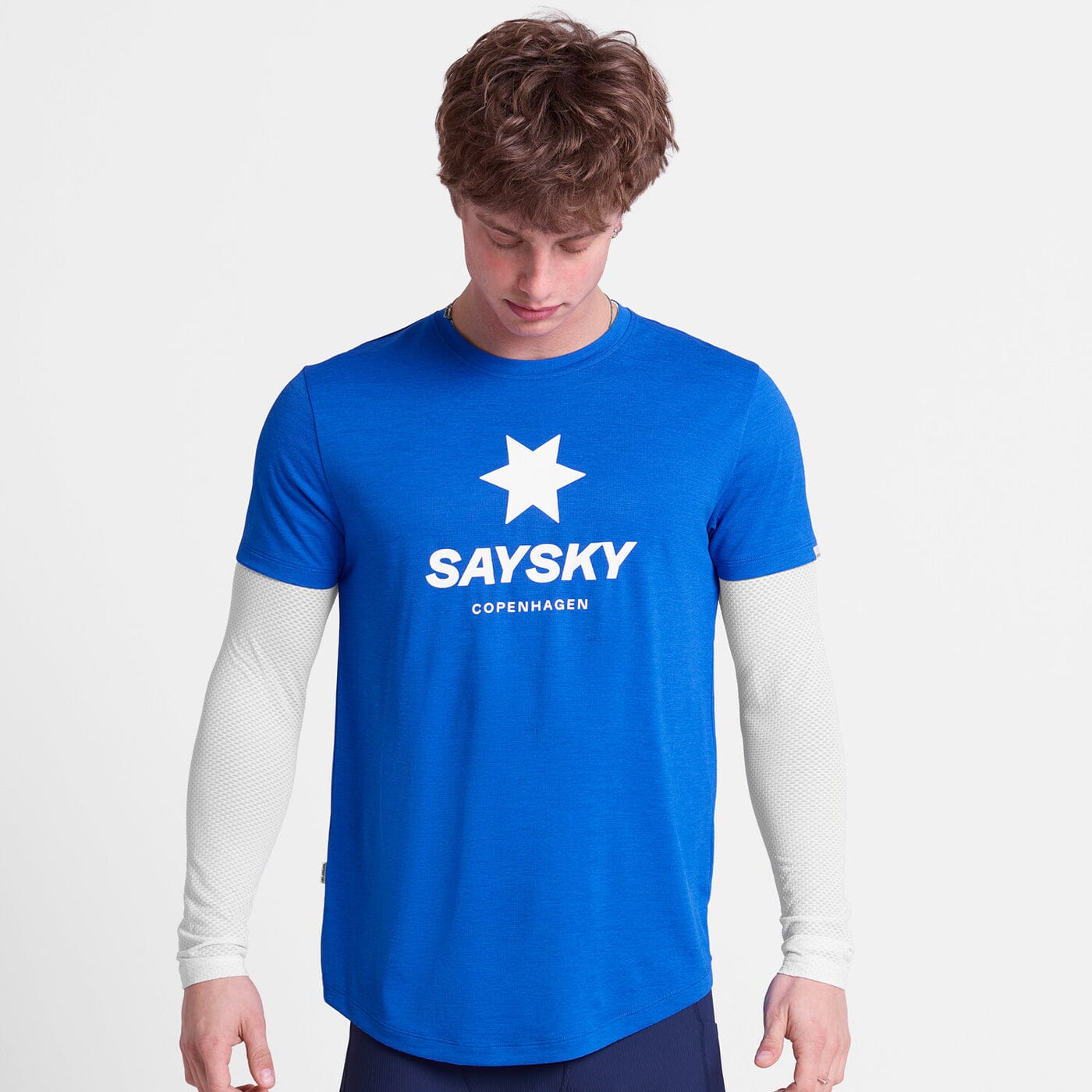 Saysky Men's Logo Combat Pro T-shirt Blue XS 