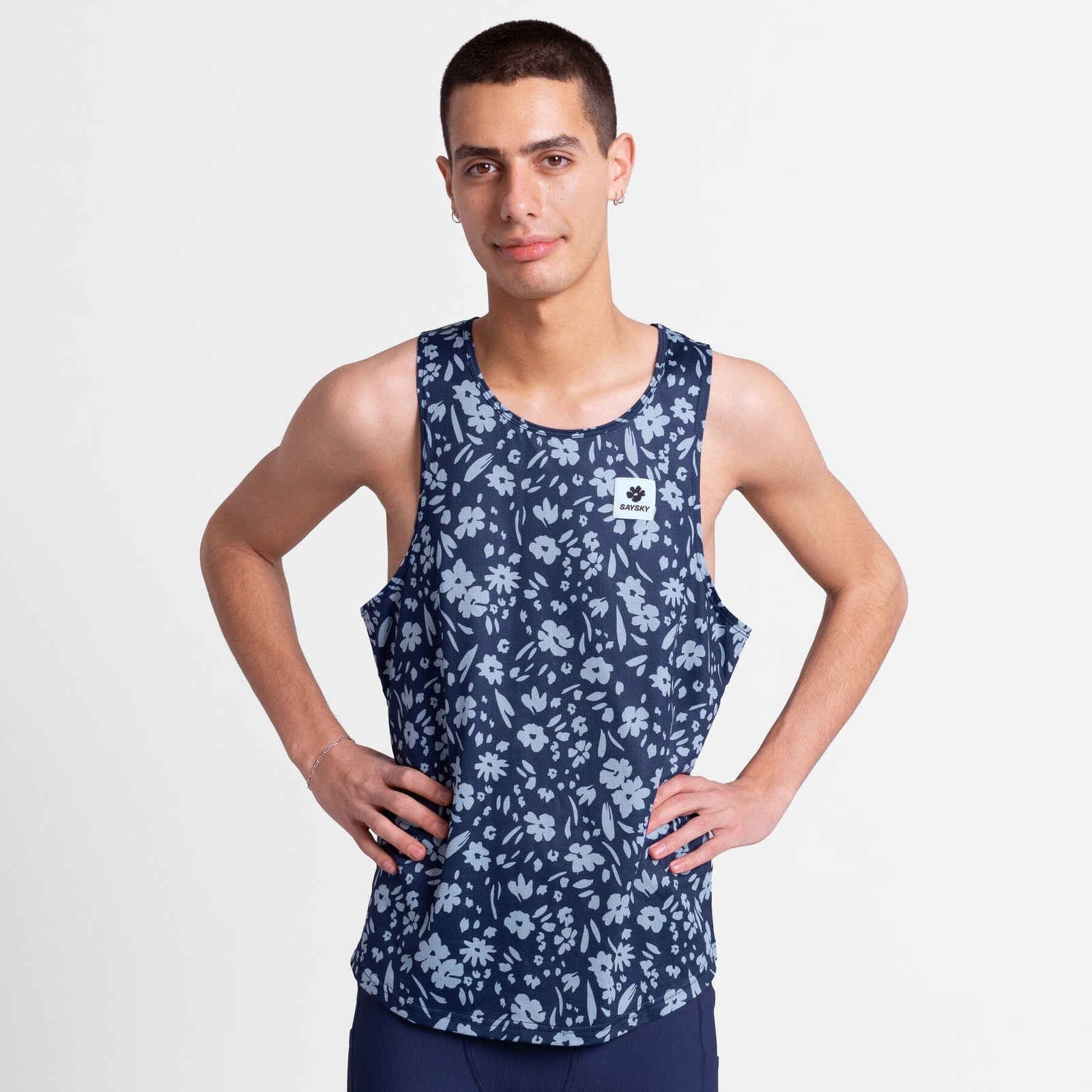 Saysky Men's Flower Combat Singlet Blue Flower XS 